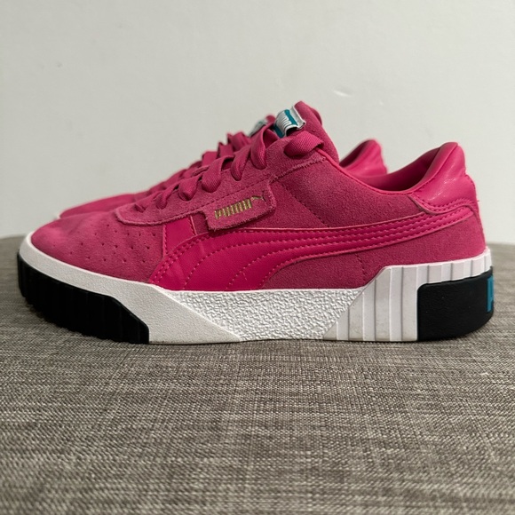 Puma Shoes - Puma Pink Sneakers with Suede Upper and Chunky Sole